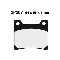 Plaquette de frein Nissin 2P207NS semi-metallique Plaquette de frein Nissin 2P207NS semi-metallique