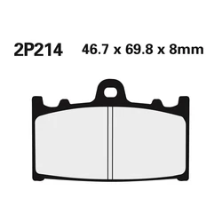 Plaquette de frein Nissin 2P214NS semi-metallique Plaquette de frein Nissin 2P214NS semi-metallique