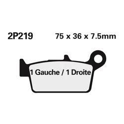 Plaquette de frein Nissin 2P219GS semi-metallique Plaquette de frein Nissin 2P219GS semi-metallique