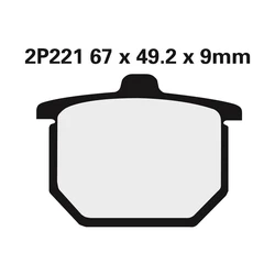 Plaquette de frein Nissin 2P221NS semi-metallique Plaquette de frein Nissin 2P221NS semi-metallique