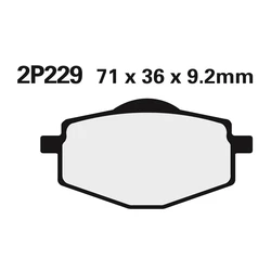 Plaquette de frein Nissin 2P229NS semi-metallique Plaquette de frein Nissin 2P229NS semi-metallique