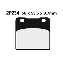 Plaquette de frein Nissin 2P234NS semi-metallique Plaquette de frein Nissin 2P234NS semi-metallique