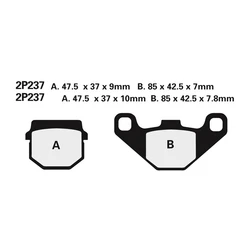 Plaquette de frein Nissin 2P237GS semi-metallique Plaquette de frein Nissin 2P237GS semi-metallique
