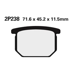 Plaquette de frein Nissin 2P238NS semi-metallique Plaquette de frein Nissin 2P238NS semi-metallique