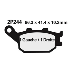 Plaquette de frein Nissin 2P244ST METAL FRITTE Plaquette de frein Nissin 2P244ST METAL FRITTE