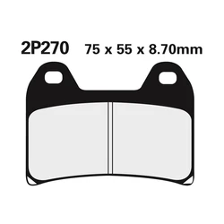 Plaquette de frein Nissin 2P270ST METAL FRITTE Plaquette de frein Nissin 2P270ST METAL FRITTE