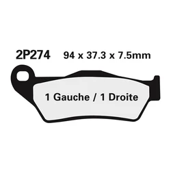 Plaquette de frein Nissin 2P274GS semi-metallique Plaquette de frein Nissin 2P274GS semi-metallique