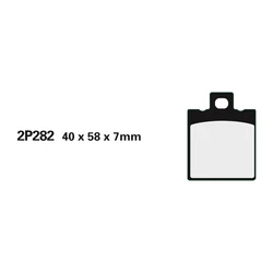 Plaquette de frein Nissin 2P282NS semi-metallique Plaquette de frein Nissin 2P282NS semi-metallique
