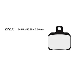 Plaquette de frein Nissin 2P285ST METAL FRITTE Plaquette de frein Nissin 2P285ST METAL FRITTE