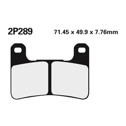 Plaquette de frein Nissin 2P289ST METAL FRITTE Plaquette de frein Nissin 2P289ST METAL FRITTE