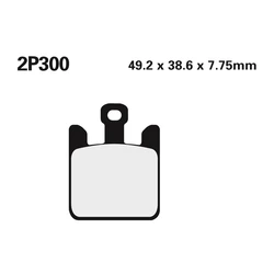 Plaquette de frein Nissin 2P300ST METAL FRITTE Plaquette de frein Nissin 2P300ST METAL FRITTE