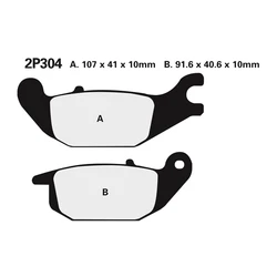 Plaquette de frein Nissin 2P304NS semi-metallique Plaquette de frein Nissin 2P304NS semi-metallique