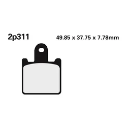 Plaquette de frein Nissin 2P311ST METAL FRITTE Plaquette de frein Nissin 2P311ST METAL FRITTE