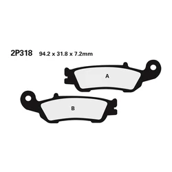 Plaquette de frein Nissin 2P318ST METAL FRITTE Plaquette de frein Nissin 2P318ST METAL FRITTE