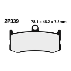 Plaquette de frein Nissin 2P339ST METAL FRITTE Plaquette de frein Nissin 2P339ST METAL FRITTE