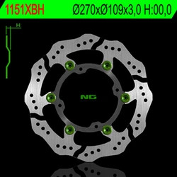 Disque de frein NG avant Ø270mm fixe à pétales Kawasaki KX125/250 - KX250/450F Disque de frein NG avant Ø270mm fixe à pétales Kawasaki KX125/250 - KX250/450F