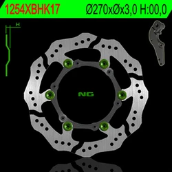 Disque de frein NG avant Ø270mm fixe à pétales Type 1254XBH KTM SX/EXC Disque de frein NG avant Ø270mm fixe à pétales Type 1254XBH KTM SX/EXC