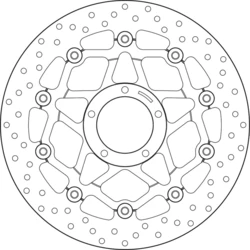 Disque de frein avant Brembo Serie ORO rond flottant Ducati MULTISTRADA 1200 Disque de frein avant Brembo Serie ORO rond flottant Ducati MULTISTRADA 1200