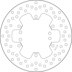Disque de frein arrière Brembo Serie ORO rond fixe Yamaha FZS600 FAZER Disque de frein arrière Brembo Serie ORO rond fixe Yamaha FZS600 FAZER