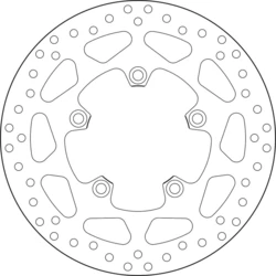 Disque de frein arrière Brembo Serie ORO rond fixe Triumph TIGER 800XC Disque de frein arrière Brembo Serie ORO rond fixe Triumph TIGER 800XC