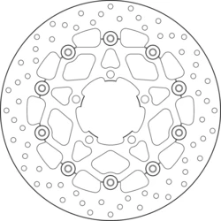 Disque de frein avant Brembo Serie ORO rond flottant Triumph TIGER 800 XC Disque de frein avant Brembo Serie ORO rond flottant Triumph TIGER 800 XC