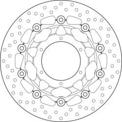 Disque de frein avant Brembo Serie Oro rond semi-flottant type 78B40838 Disque de frein avant Brembo Serie Oro rond semi-flottant type 78B40838