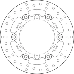 Disque de frein arrière Brembo Serie Oro rond semi-flottant type 78B408A9 Disque de frein arrière Brembo Serie Oro rond semi-flottant type 78B408A9