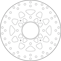 Disque de frein arrière Brembo Serie Oro rond fixe type 68B407M6 Disque de frein arrière Brembo Serie Oro rond fixe type 68B407M6