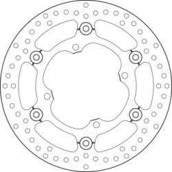 Disque de frein avant Brembo Serie Oro rond semi-flottant type 78B40844 Disque de frein avant Brembo Serie Oro rond semi-flottant type 78B40844