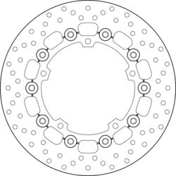 Disque de frein avant Brembo Serie Oro rond semi-flottant type 78B40837 Disque de frein avant Brembo Serie Oro rond semi-flottant type 78B40837
