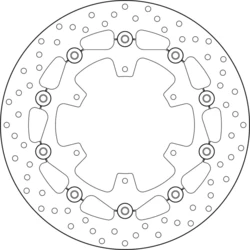 Disque de frein avant Brembo Serie Oro rond semi-flottant type 78B408A8 Disque de frein avant Brembo Serie Oro rond semi-flottant type 78B408A8