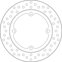Disque de frein arrière Brembo Serie Oro rond fixe type 68B407L9 Disque de frein arrière Brembo Serie Oro rond fixe type 68B407L9