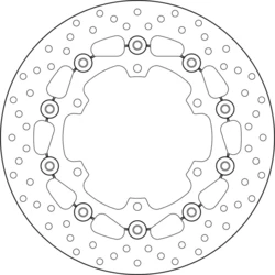Disque de frein avant Brembo Serie Oro rond semi-flottant type 78B40843 Disque de frein avant Brembo Serie Oro rond semi-flottant type 78B40843