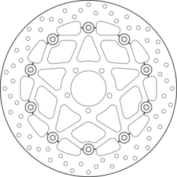 Disque de frein avant Brembo Serie Oro rond semi-flottant type 78B408B1 Disque de frein avant Brembo Serie Oro rond semi-flottant type 78B408B1