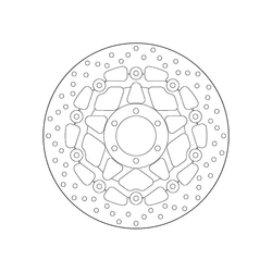 Disque de frein avant BREMBO rond semi-flottant type 78.B408.A2 Disque de frein avant BREMBO rond semi-flottant type 78.B408.A2