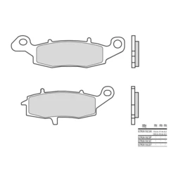 Plaquette de frein BREMBO type 07KA18LA métal fritté route Plaquette de frein BREMBO type 07KA18LA métal fritté route