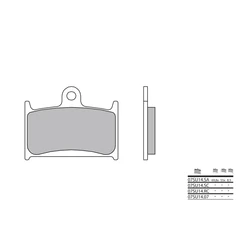 Plaquette de frein BREMBO type 07SU14LA métal fritté route Plaquette de frein BREMBO type 07SU14LA métal fritté route