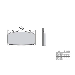 Plaquette de frein BREMBO type 07KA13LA métal fritté route Plaquette de frein BREMBO type 07KA13LA métal fritté route