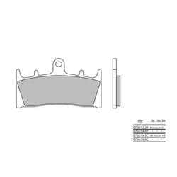 Plaquette de frein BREMBO type 07SU19LA métal fritté route Plaquette de frein BREMBO type 07SU19LA métal fritté route