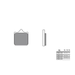 Plaquette de frein BREMBO type 07BB33LA métal fritté route Plaquette de frein BREMBO type 07BB33LA métal fritté route