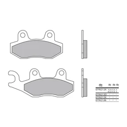 Plaquette de frein BREMBO type 07YA21LA métal fritté route Plaquette de frein BREMBO type 07YA21LA métal fritté route