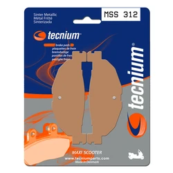 Plaquettes de frein TECNIUM MSS312 métal fritté. Plaquettes de frein TECNIUM MSS312 métal fritté.