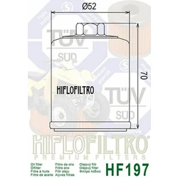 Filtre à huile Hiflofiltro HF197 Filtre à huile Hiflofiltro HF197