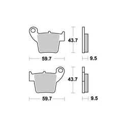 Plaquette de frein Organique Eco-Friction Route Plaquette de frein Organique Eco-Friction Route