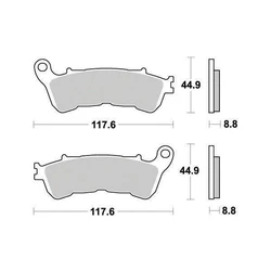 Plaquette de frein Métal Fritté Sinter Grip Road Plaquette de frein Métal Fritté Sinter Grip Road