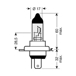 Ampoule H4 Cool Blue - 12V 60/55W P43t Ampoule H4 Cool Blue - 12V 60/55W P43t