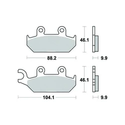 Plaquette de frein Sifam Métal Fritté haute performance norme KBA/ABE Plaquette de frein Sifam Métal Fritté haute performance norme KBA/ABE