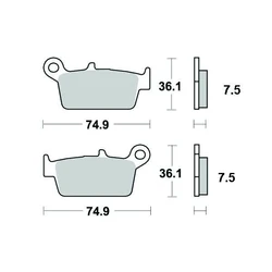 Plaquette de frein Sifam Métal Fritté haute performance norme KBA/ABE Plaquette de frein Sifam Métal Fritté haute performance norme KBA/ABE