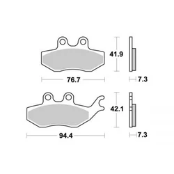 Plaquette de frein Sifam Métal Fritté haute performance norme KBA/ABE Plaquette de frein Sifam Métal Fritté haute performance norme KBA/ABE