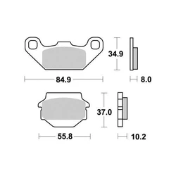 Plaquette de frein Sifam Métal Fritté haute performance norme KBA/ABE Plaquette de frein Sifam Métal Fritté haute performance norme KBA/ABE